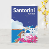 Carte Santorini Grèce (Fleur jaune)