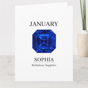 Carte Saphir de septembre anniversaire personnalisé