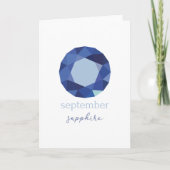 Carte Saphir Pierre de Naissance de Septembre (Devant)