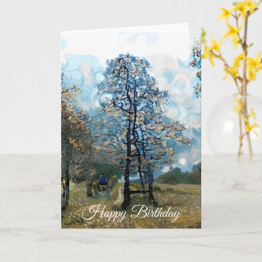 Carte Sapin (Fleur jaune)