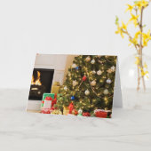 Carte sapin de Noël (Fleur jaune)