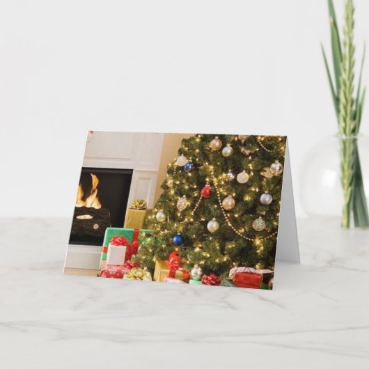 Carte sapin de Noël (Devant)