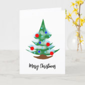 Carte Sapin de Noël (Fleur jaune)