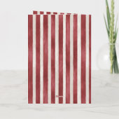 Carte Sapin de Noël à rayures rouges et crème (Dos)
