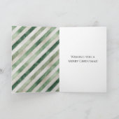 Carte Sapin de Noël à rayures vert crème (Intérieur)