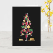 CARTE SAPIN DE NOËL AU VIN (Fleur jaune)
