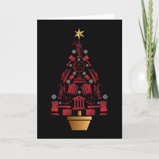 Carte Sapin de Noël Avocat Avoué (Devant)
