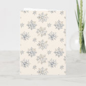 Carte Sapin de Noël Bleu Or Argent (Dos)