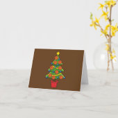Carte Sapin de Noël de basketball (Fleur jaune)