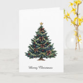 Carte Sapin de Noël de campagne (Fleur jaune)