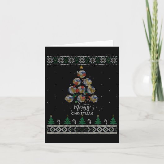 Carte Sapin de Noël de volley-ball Cadeau de Noël pour v (Devant)