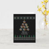 Carte Sapin de Noël de volley-ball Cadeau de Noël pour v (Fleur jaune)