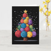 Carte Sapin de Noël en fil (Fleur jaune)