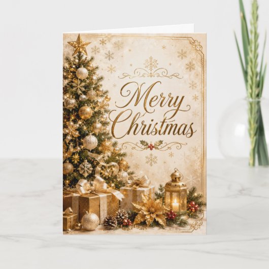 Carte Sapin de Noël et Cadeaux (Devant)