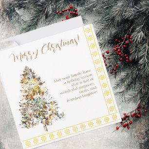 Carte Sapin de Noël fait de flocons de neige