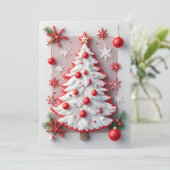 Carte Sapin de Noël festivement décoré (Debout devant)