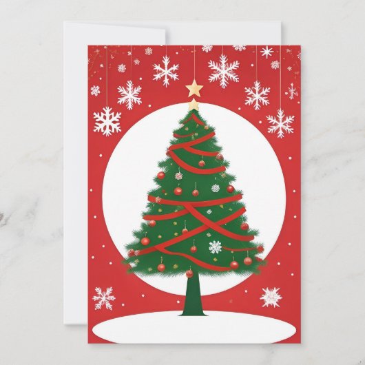 Carte Sapin de Noël festivement décoré (Devant)