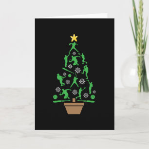 Carte Sapin de Noël Joueur de Baseball