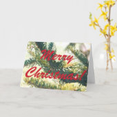 CARTE SAPIN DE NOËL JOYEUX NOËL (Fleur jaune)