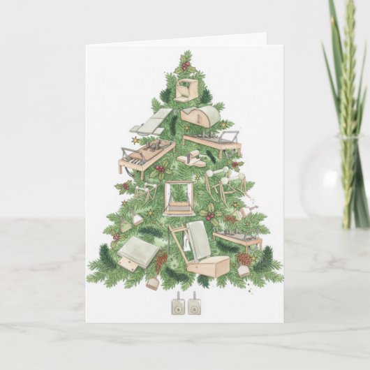 Carte Sapin de Noël Pilates (Devant)
