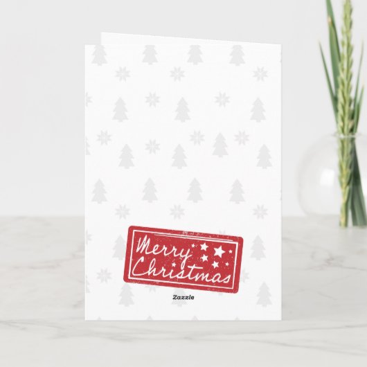 Carte Sapin de Noël plié élégant tendance non photo (Dos)