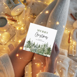 Carte Sapin de Noël vert Joyeux Noël