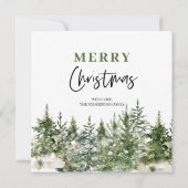 Carte Sapin de Noël vert | Joyeux Noël (Dos)