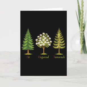 Carte Sapin subtil Dogwood Tamarack Arbres Anti Trump Na