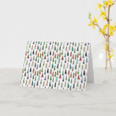 Carte sapins de Noël  (Fleur jaune)