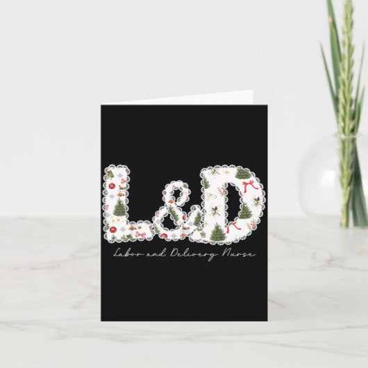 Carte Sapins de Noël Cadeau de Noël pour infirmière en s (Devant)