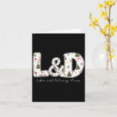 Carte Sapins de Noël Cadeau de Noël pour infirmière en s (Fleur jaune)