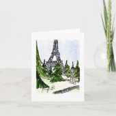 Carte Sapins de Noël Eiffel (Devant)