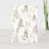 Carte Sapins de Noël Green Cream (Dos)