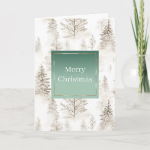 Carte Sapins de Noël Green Cream