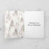 Carte Sapins de Noël Green Cream (Intérieur)