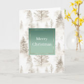 Carte Sapins de Noël Green Cream (Fleur jaune)