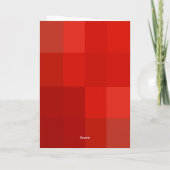 Carte Sapins de Noël sur des boîtes à carreaux rouges (Dos)