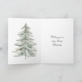 Carte Sapins de Noël verts Boho Cônes de pin (Intérieur)
