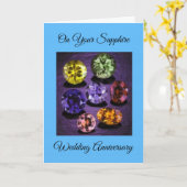 Carte Sapphires Personnalisé 45e anniversaire de Mariage (Fleur jaune)