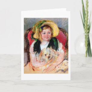 Carte Sara avec son chien, Cassatt