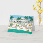 Carte Sarasota Floride Lido Beach (Fleur jaune)