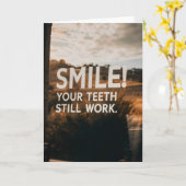 Carte Sarcasme amusant Anniversaire aîné Âge plus âgé (Fleur jaune)