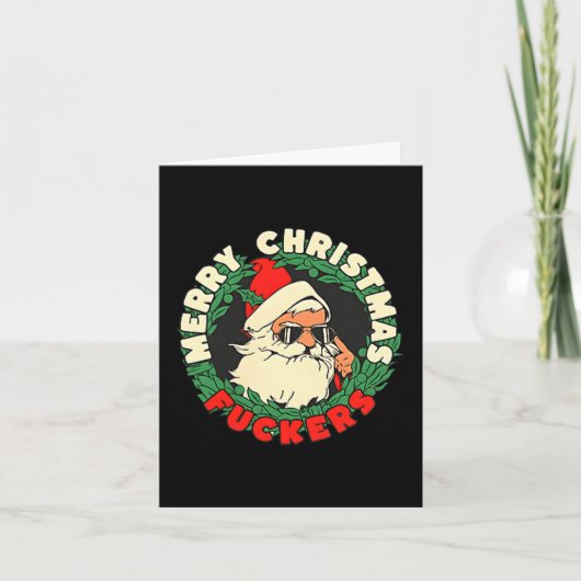 Carte Sarcastic Christmas Merry Xmas Forer Funny Santa H (Devant)