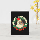 Carte Sarcastic Christmas Merry Xmas Forer Funny Santa H (Fleur jaune)
