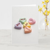 Carte Sarcastic Conversation Hearts Card (Fleur jaune)