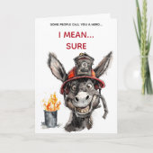 Carte Sarcastic Firefighter Jackass Birthday Card (Devant)