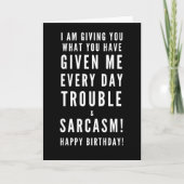 Carte Sarcastic Joyeux Anniversaire Voeux pour meilleur  (Devant)