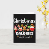 Carte Sarcastic Quote Holiday Christmas Calories Don't C (Fleur jaune)
