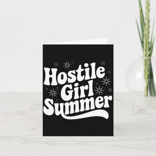 Carte Sarcastic Quote Retro Saying Hostile Girl Summer B (Devant)