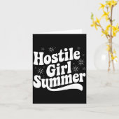 Carte Sarcastic Quote Retro Saying Hostile Girl Summer B (Fleur jaune)